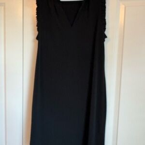 Michael Kors Black Ruffle Trim Mini Dress